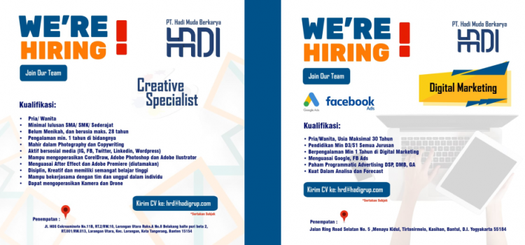 Lowongan Agency Digital PT Hadi Muda Berkarya lowongan digital marketing jogja
